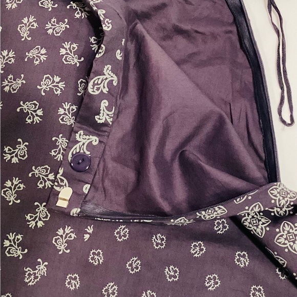 Coldwater Creek long purple cotton  skirt with metal beading detail medium P - Picture 9 of 9